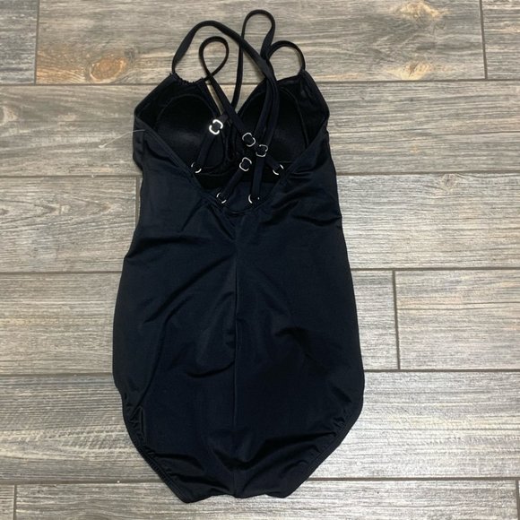 New Costal Blue Black One Piece Control Swimsuit Small Shaping Slimming Support - Picture 6 of 10